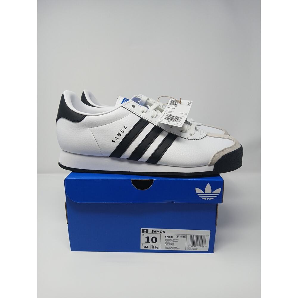 Adidas Samoa Men’s Size US 10 Athletic Sneakers Black/White Shoes 675033 New Y2k